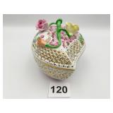 HEREND HUNGARY OPEN DESIGN HAND PAINTED EGG 3