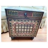 HAND CARVED ORIENTAL HAND PAINTED RICE BOX 23.5"