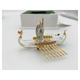 SWAROVSKI CRYSTAL VIKING SHIP RETIRED PIECE IN