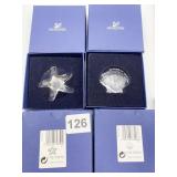 SWAROVSKI CRYSTAL SAND DOLLAR AND SHELL IN