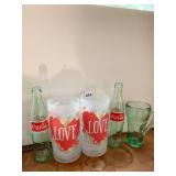 COCA COLA BOTTLES, COCA COLA MUG 8 INCH CRACKLE