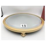TWO BEVELED EDGE FOOTED ACCENT MIRROR 12" D