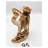 CARVED BONE 4.5" H X 3.25" DESERT JOURNEY VIBRANT