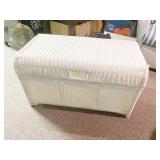 WOVEN PLASTIC RESEMBLES WICKER LIFT TOP CHEST 36"
