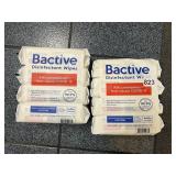 8 PACKS OF BACTIVE DISINFECTANT WIPES