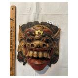 HAND CARVED WOOD CEREMONIAL MASK