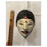 HAND CARVED WOOD CEREMONIAL MASK