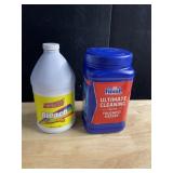 FINISH DISH PODS ALMOST FULL, BLEACH ABOUT HALF