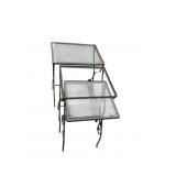 STACKING TABLES, ALL GLASS IS THER