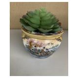 VASE 3" H HAND PAINTED ENAMEL