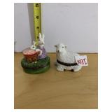 BUNNEY AND LAMB TRINKET BOX