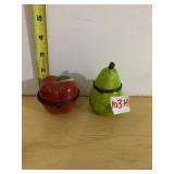 TRINKET BOXES W/ LEAF AND PEAR DESIGN