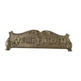 BRASS CASH REGISTER SIGN AMOUNT PURCHASED
