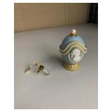 CRYSTAL DOLPHIN, EXPRESSIONS EGG WITH FLOWER