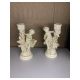 CHERUB CANDLE HOLDERS 10" H