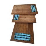 MID-CENTURY MODERN SET OF THREE NESTING TABLES