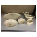 HOMER LAUGHLIN TRAY, GRAVY BOAT, ETC.