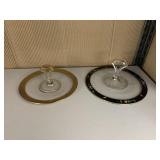 APPETIZER TRAYS, 1 HAND PAINTED