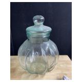 GLASS COOKIE JAR 14" H