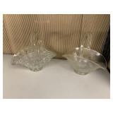 2 BRIDES BASKETS LARGEST 9" H