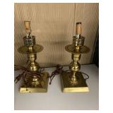 BRASS LAMPS 12" H