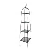 GLASS & METAL STAND 80 H X 17 W AT BASE