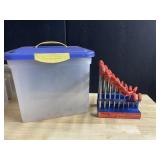 LONG T-HANDLE HEX KEYS IN STORAGE BOX