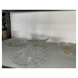 FOOTED PLATE, BOWL, DIVIDED DISH