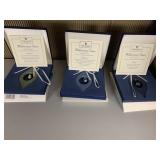 WEDGWOOD MILLENIUM GEM ORNAMENTS, TIMES 4