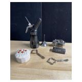 CREAM CHARGER, JEWELRY BOXES, ETC.