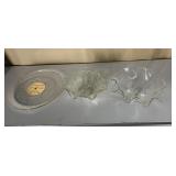 FOOTED DECORATIVE BOWLS, 12" PLATE