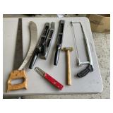 WOOD PLANES, SAWS, RUBBER MALLET
