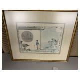 FRAMED JAPANESE PRINT, 16 X 19