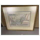 FRAMED JAPANESE PRINT, 16 X 19