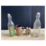 GOEBEL ANGELS 1 BROKEN WING, WINE BOTTLES, MUG