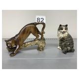 GOEBEL MOUNTAIN LION FIGURINE (NEEDS CLEANED FROM