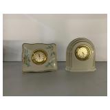 2 LENOX CLOCKS 3" H