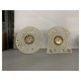 2 LENOX CLOCKS 3" H