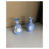 WEDGWOOD BUD VASES, 1 CHIP BOTTOM, TIMES 2