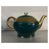 GREEN TEAPOT MARKED 1611 ON BASE