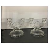 GLASS CANDLE HOLDERS
