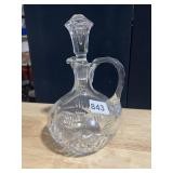GALWAY CRYSTAL DECANTER W/ STOPPER 8" H + STOPPER