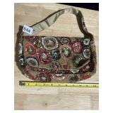 ACCESSORIES MADE IN INDIA SEQUIN AND BEADED PURSE