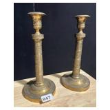 MOTTAHEDEH BRASS ORNATE CANDLESTICKS