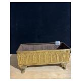 BRASS STAMPED PLANTER 12" X 5" H X 5" W