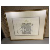 FRAMED JAPANESE PRINT, 16 X 19