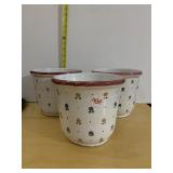 PORTUGAL HAND PAINTED PLANTERS 7" H X 7.5" D