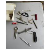 DRAFTING COMPASS, XACTO KNIFE, KNIVES, ETC.