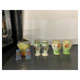 SILVER RIM BOWL, SILVER PAINTED DIVIDED DISH