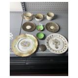BELLEEK, COLLECTOR PLATES, ETC. (NEEDS CLEANED
